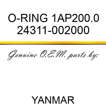 O-RING, 1AP200.0 24311-002000