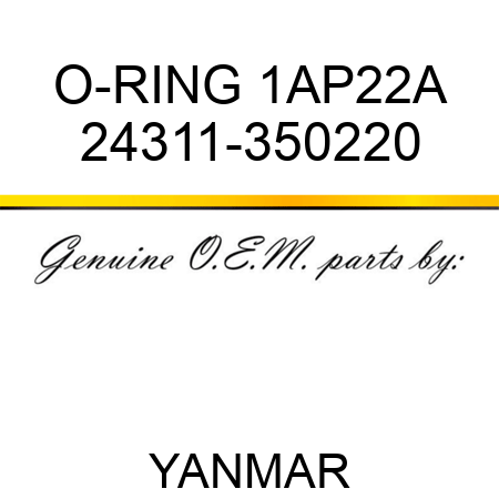 O-RING, 1AP22A 24311-350220