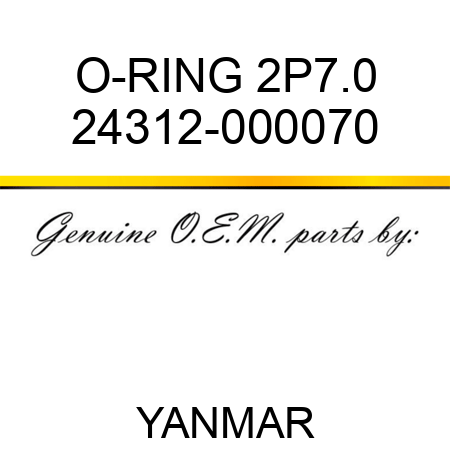 O-RING, 2P7.0 24312-000070