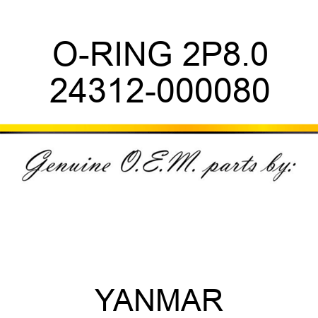 O-RING, 2P8.0 24312-000080