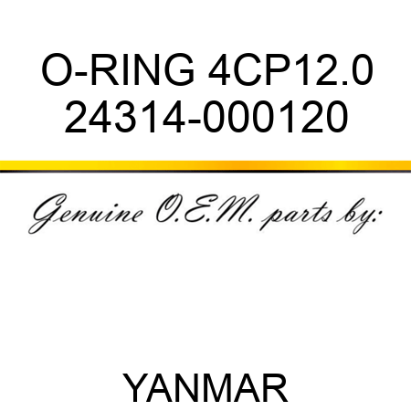 O-RING, 4CP12.0 24314-000120