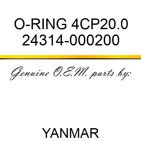 O-RING, 4CP20.0 24314-000200