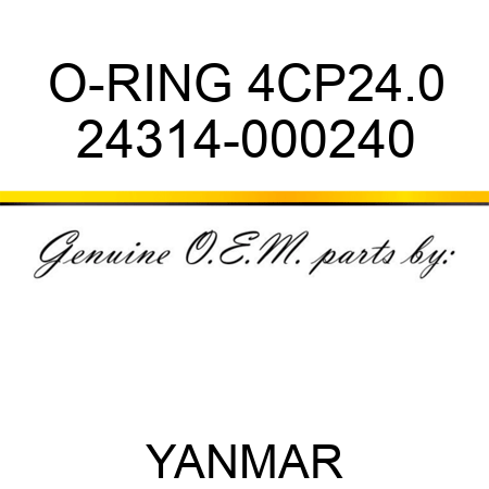 O-RING, 4CP24.0 24314-000240