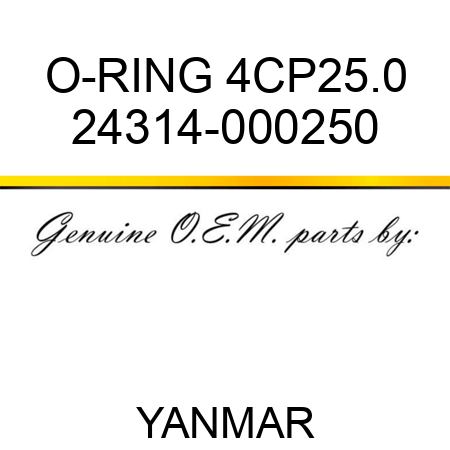 O-RING, 4CP25.0 24314-000250