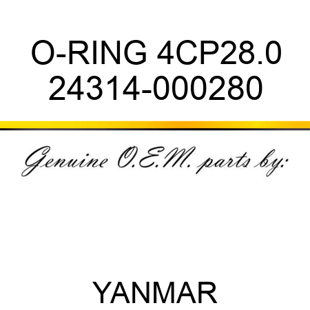 O-RING, 4CP28.0 24314-000280