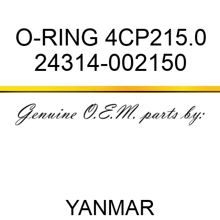 O-RING, 4CP215.0 24314-002150