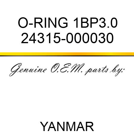 O-RING, 1BP3.0 24315-000030