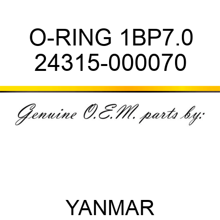 O-RING, 1BP7.0 24315-000070