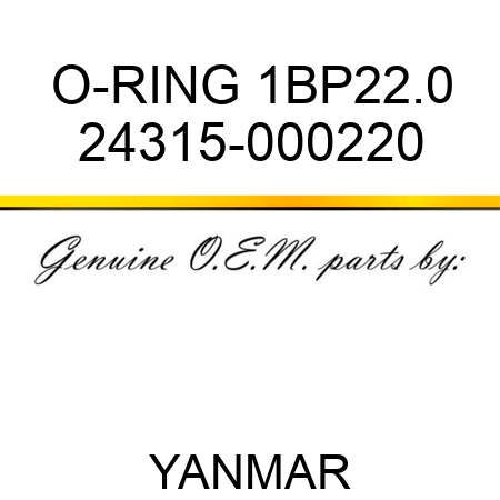 O-RING, 1BP22.0 24315-000220