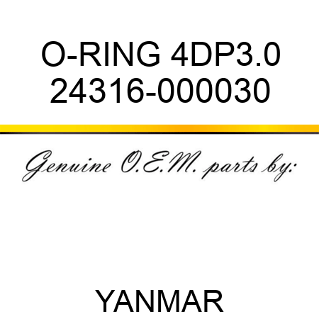 O-RING, 4DP3.0 24316-000030