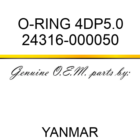 O-RING, 4DP5.0 24316-000050