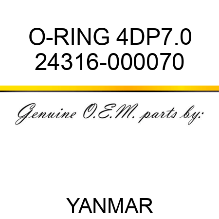 O-RING, 4DP7.0 24316-000070