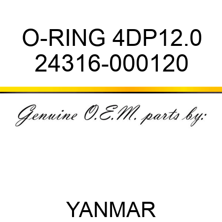 O-RING, 4DP12.0 24316-000120