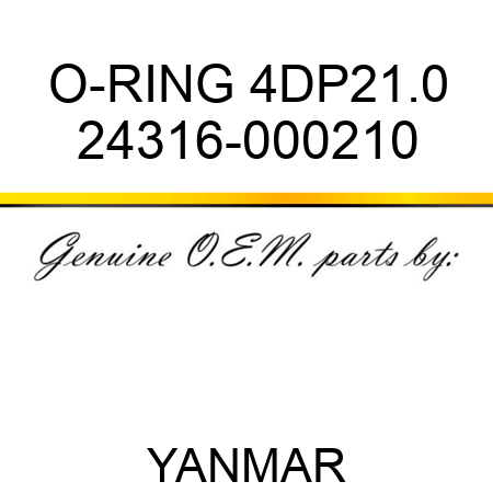 O-RING, 4DP21.0 24316-000210