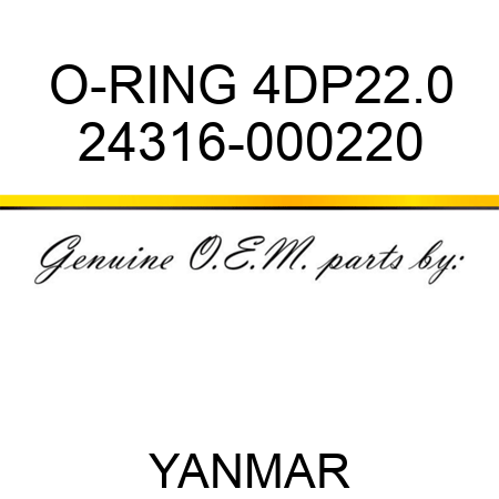O-RING, 4DP22.0 24316-000220