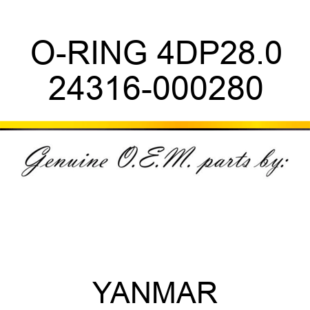 O-RING, 4DP28.0 24316-000280