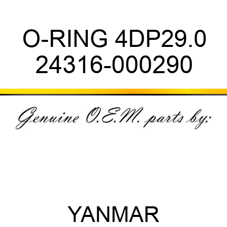 O-RING, 4DP29.0 24316-000290