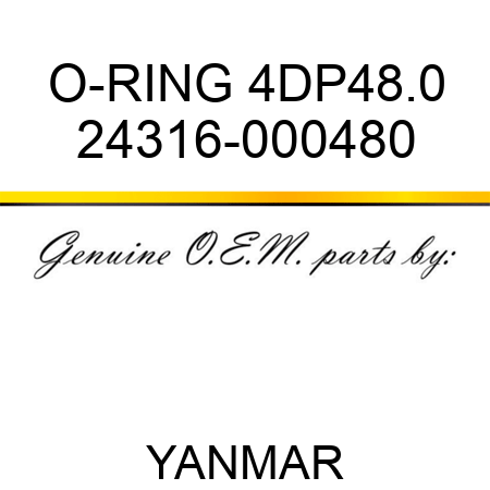 O-RING, 4DP48.0 24316-000480
