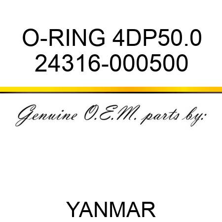 O-RING, 4DP50.0 24316-000500