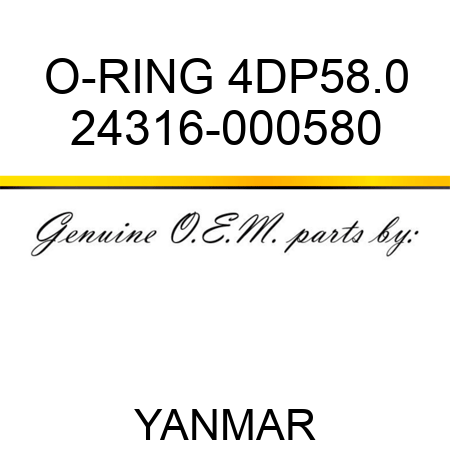 O-RING, 4DP58.0 24316-000580