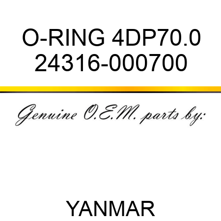 O-RING, 4DP70.0 24316-000700