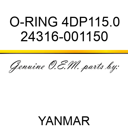O-RING, 4DP115.0 24316-001150
