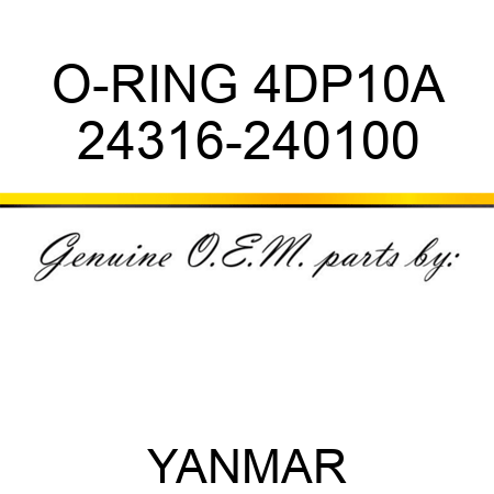 O-RING, 4DP10A 24316-240100