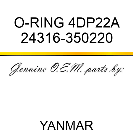 O-RING, 4DP22A 24316-350220