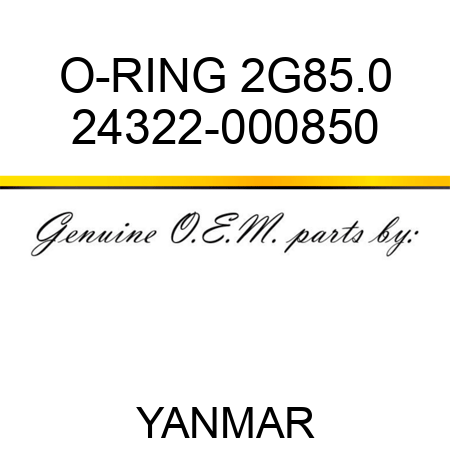 O-RING, 2G85.0 24322-000850