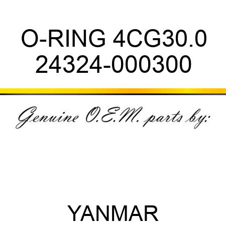 O-RING, 4CG30.0 24324-000300