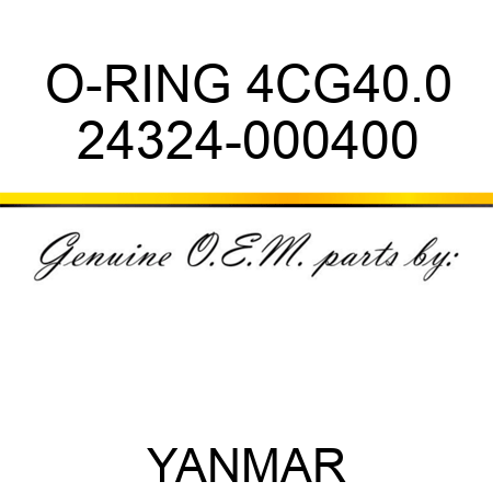 O-RING, 4CG40.0 24324-000400