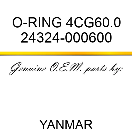 O-RING, 4CG60.0 24324-000600