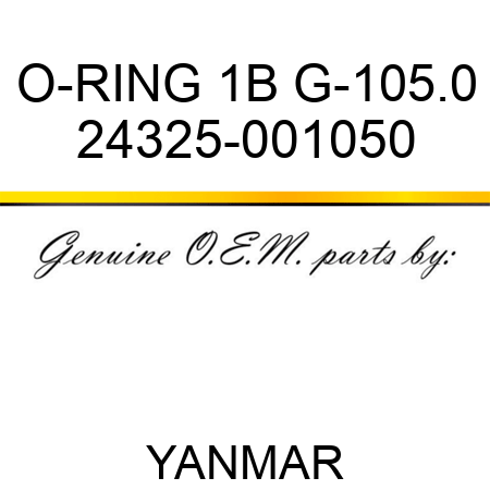 O-RING 1B G-105.0 24325-001050