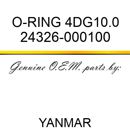 O-RING, 4DG10.0 24326-000100