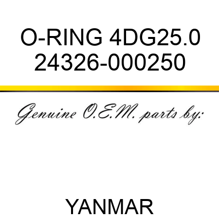 O-RING, 4DG25.0 24326-000250