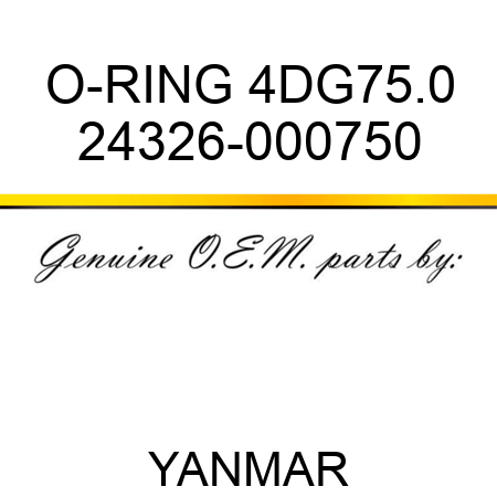 O-RING, 4DG75.0 24326-000750