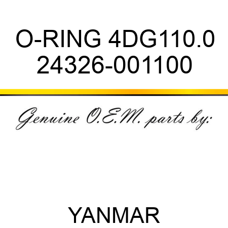 O-RING, 4DG110.0 24326-001100