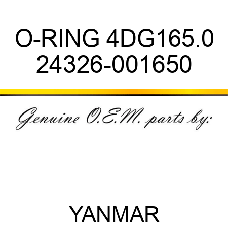 O-RING, 4DG165.0 24326-001650