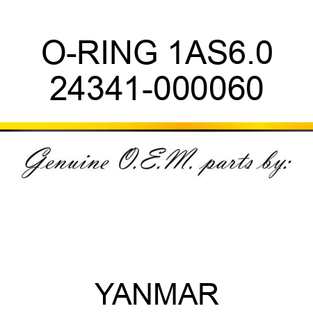 O-RING, 1AS6.0 24341-000060