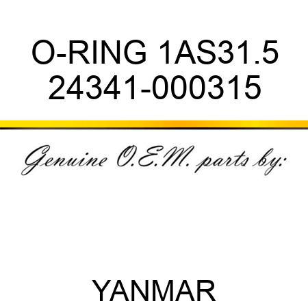 O-RING, 1AS31.5 24341-000315