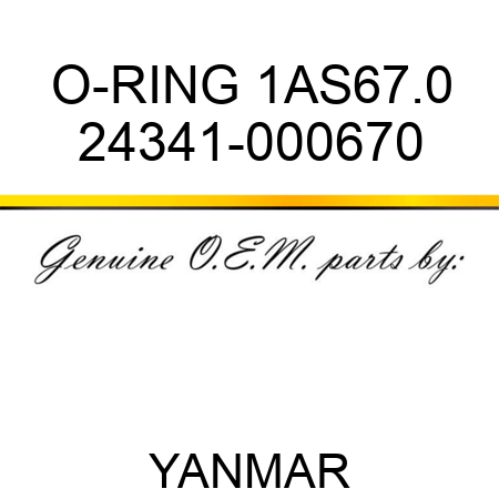 O-RING, 1AS67.0 24341-000670