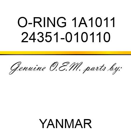 O-RING, 1A1011 24351-010110