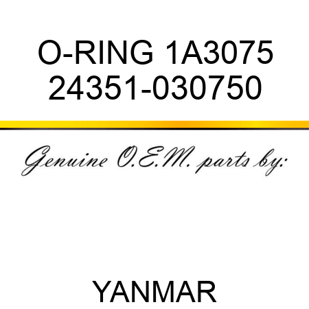 O-RING, 1A3075 24351-030750