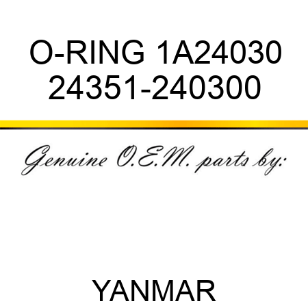 O-RING, 1A24030 24351-240300