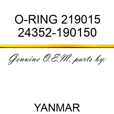 O-RING, 219015 24352-190150