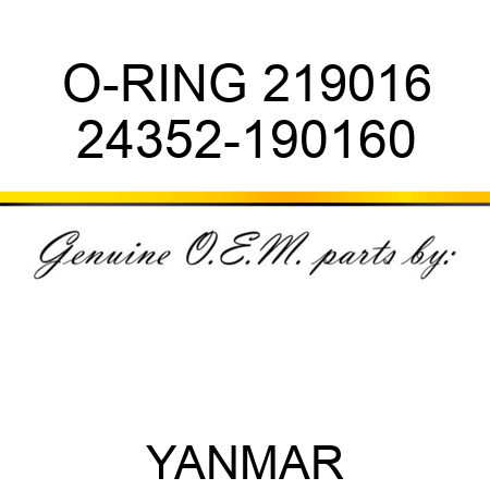 O-RING, 219016 24352-190160