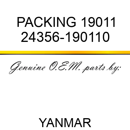 PACKING, 19011 24356-190110