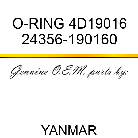 O-RING, 4D19016 24356-190160