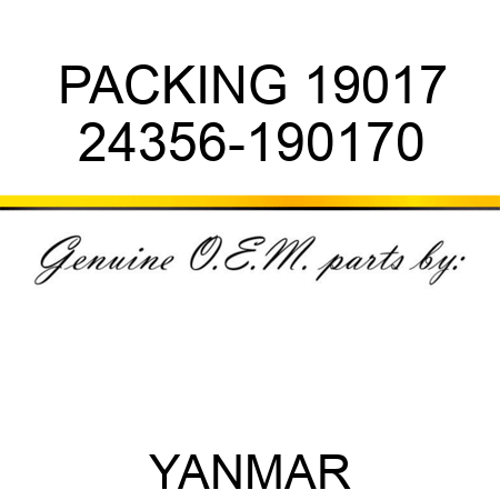 PACKING, 19017 24356-190170