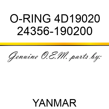 O-RING, 4D19020 24356-190200